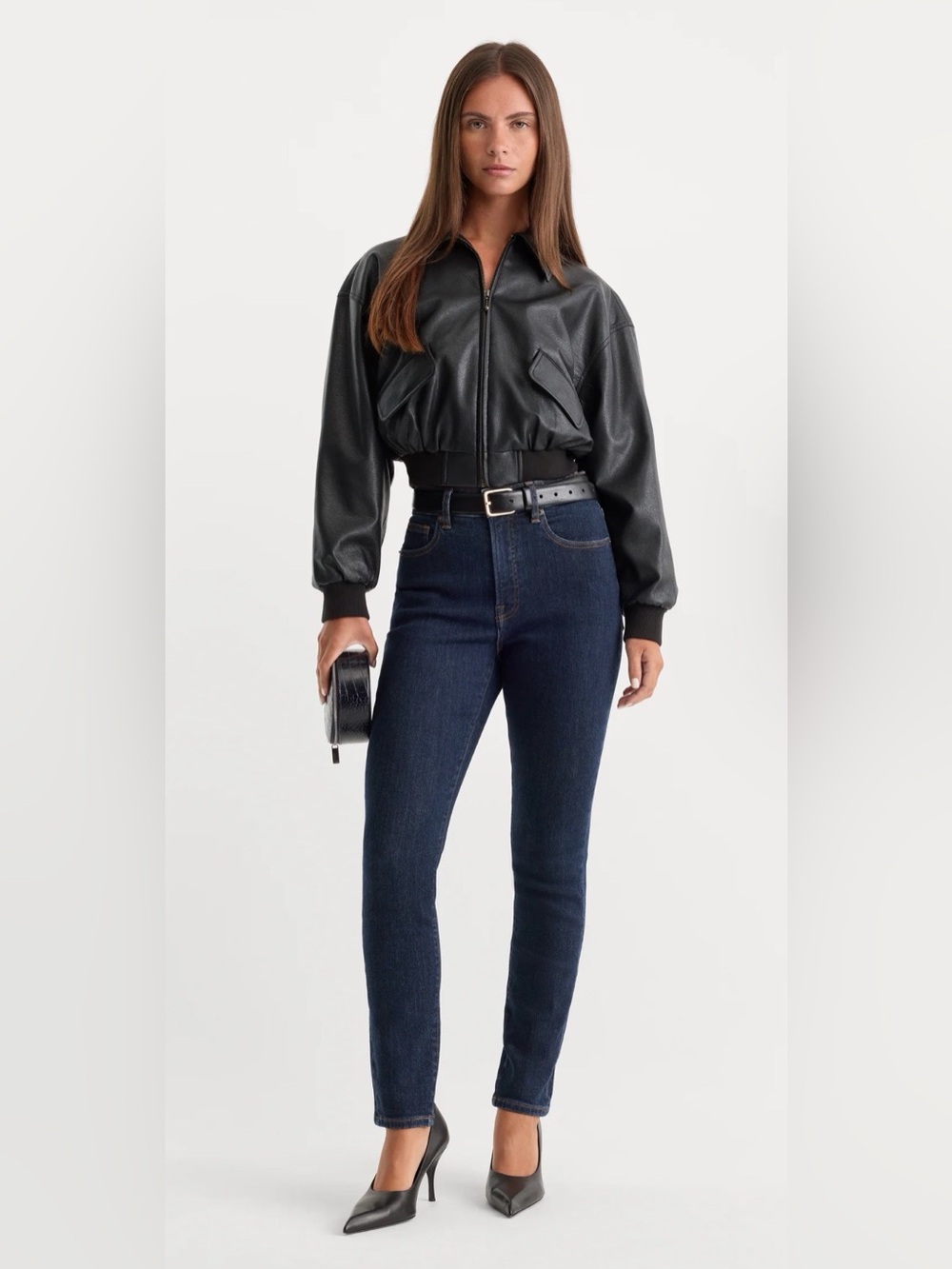 Good American Dark Indigo Good Legs Skinny Jeans